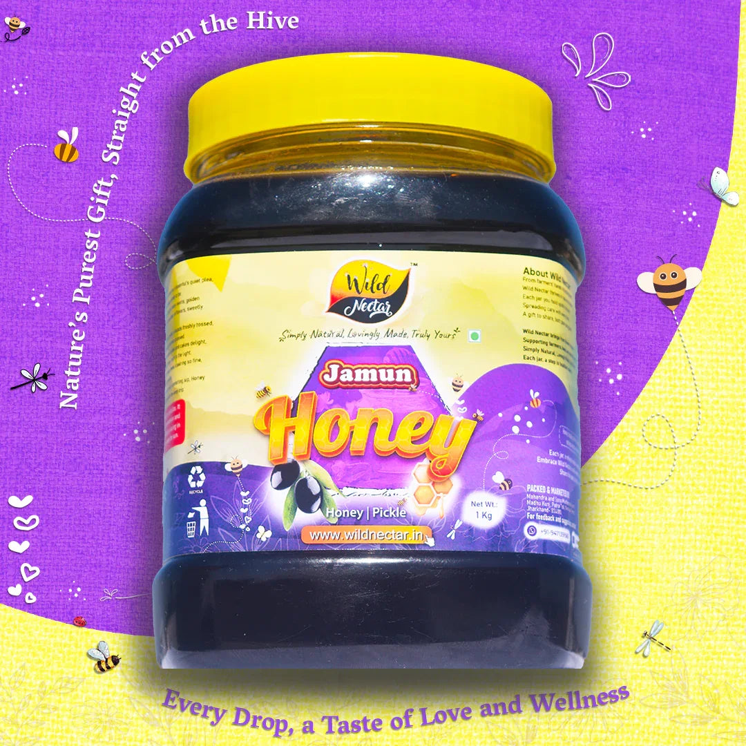 Premium Jamun Honey 1000g - Bulk Authentic, Natural, and Organic Sweetener Product Image 1