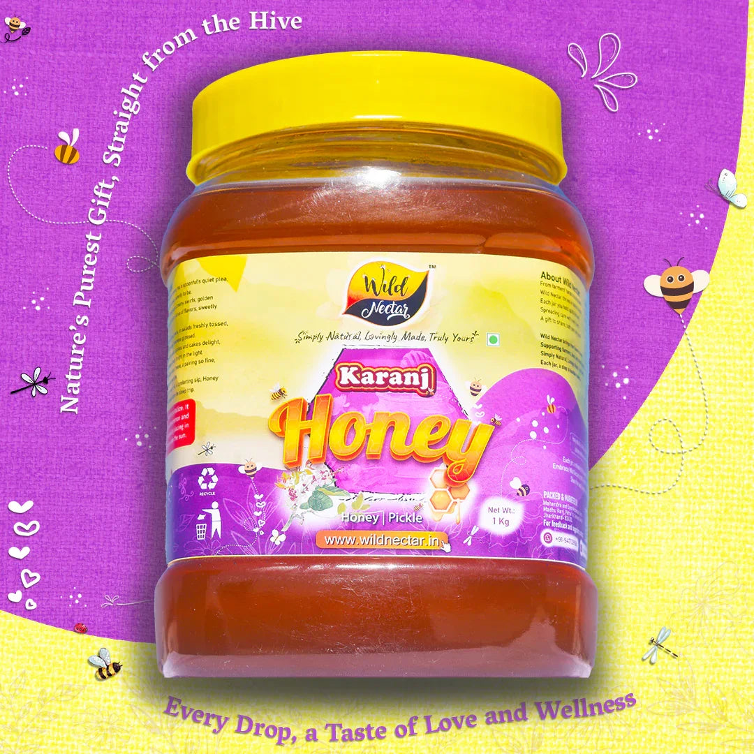 Premium Karanj Honey 1000g - Bulk Pure, Natural, and Organic Honey Product Image 1