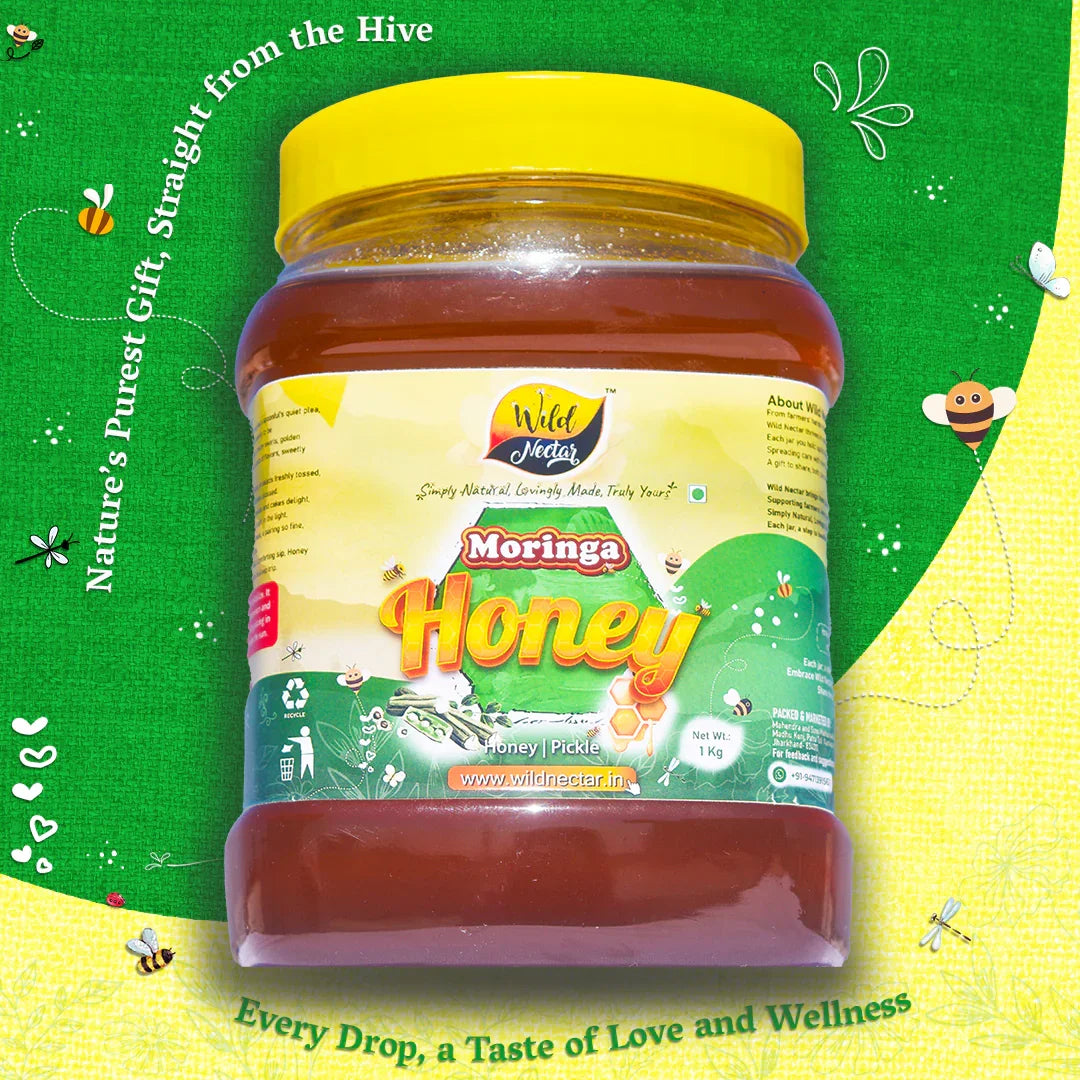 Premium Moringa Honey 1000g - Bulk Nutritious, Natural, and Organic Honey Product Image 1