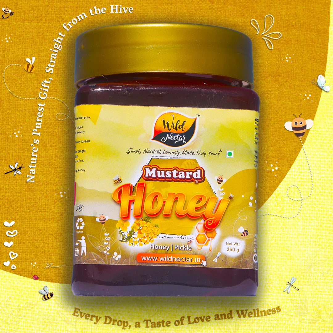 Premium Mustard Honey 250g - Distinctive, Natural, and Organic Honey Product Image 1