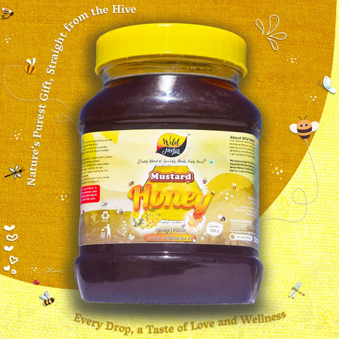 Premium Mustard Honey 500g - Distinctive, Natural, and Organic Honey Product Image 1