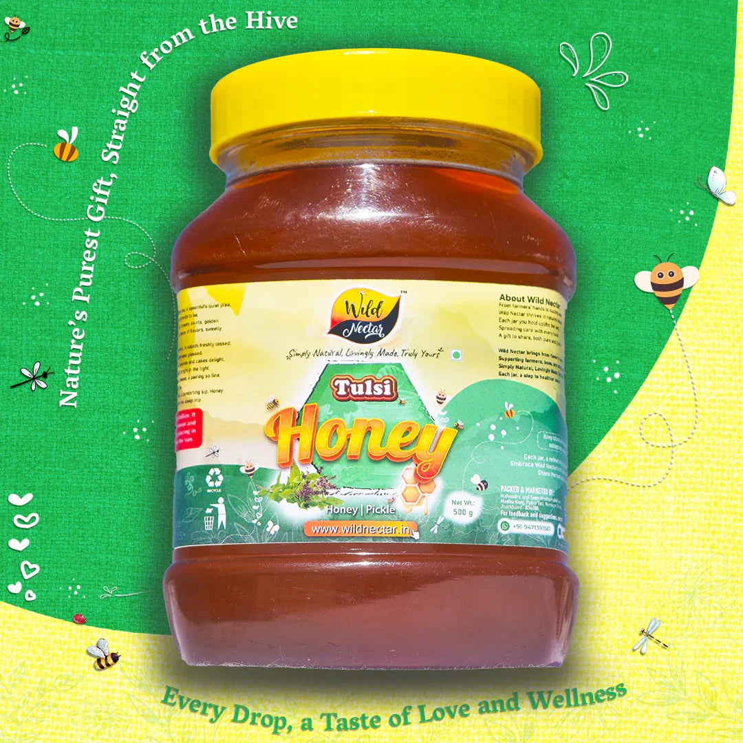 Premium Tulsi Honey 500g - Herbal, Natural, and Organic Honey Product Image 1